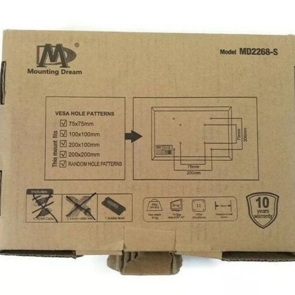 Mounting Dream MD2268-S Slim Tilting TV Wall Mount Bracket 17"- 42" NIOB - Picture 10 of 12